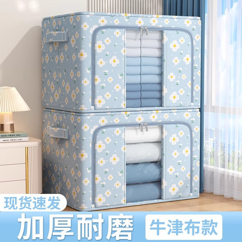 Clothes Storage Box Household Wardrobe Clothing Organizing Box Foldable Fabric Large Capacity Oxford Cloth Storage Box Artifact