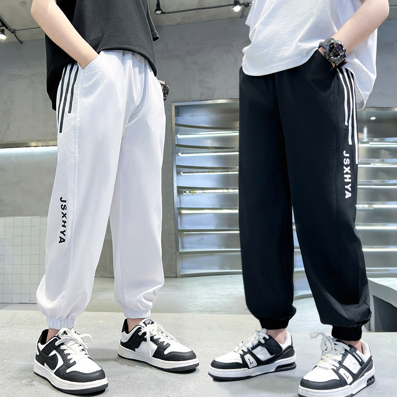 Boys' spring pants: new  styles for mid-to-large children - fashionable spring sport pants, casual sweatpants, trendy for boys