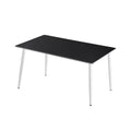 White frame-matte pure black straight edge