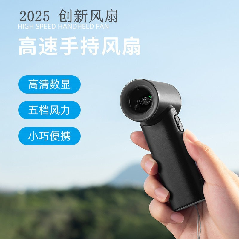 three-in-one handheld turbine high-speed small fan charging new ice-sensing electric fan portable bladeless wind span