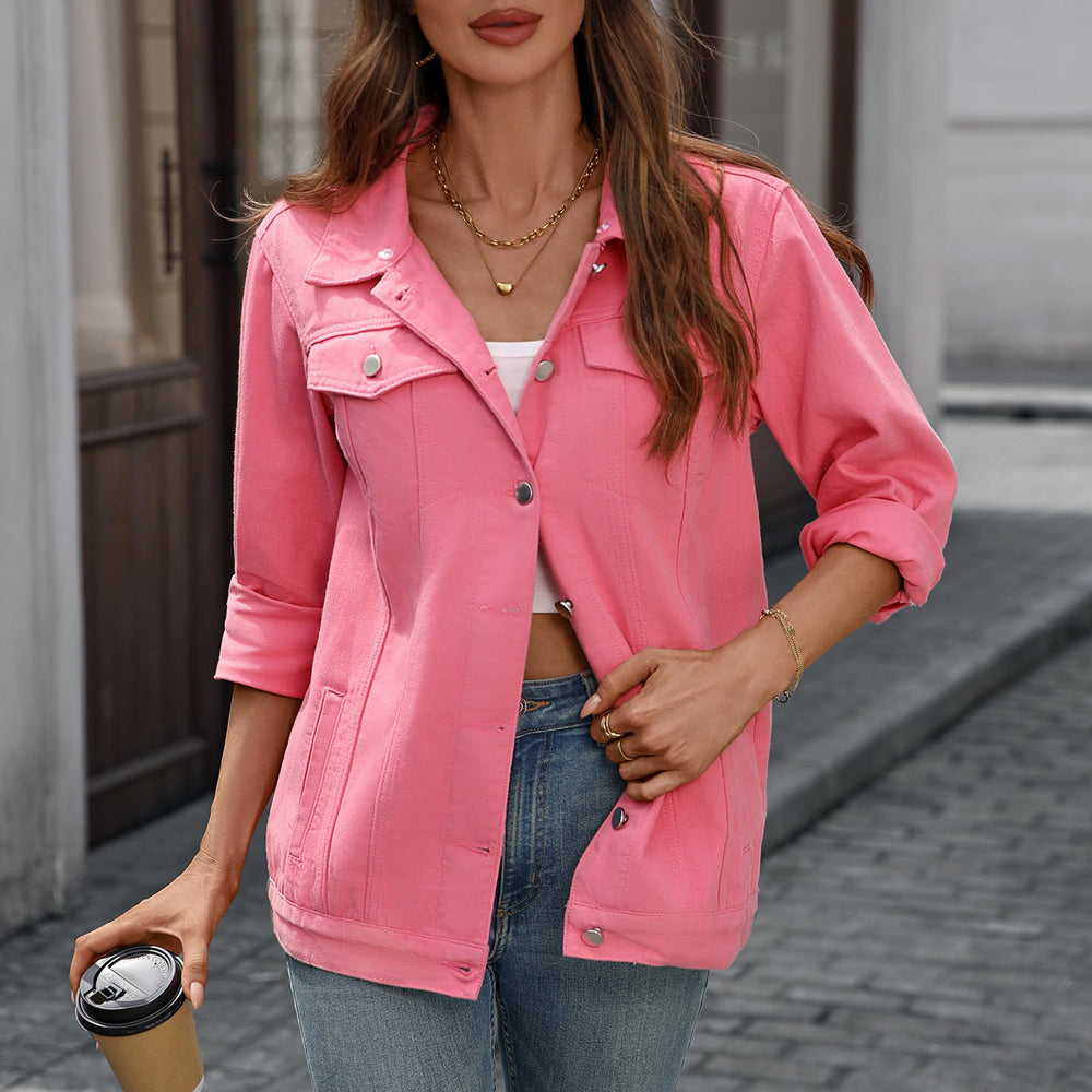 foreign trade fashion  new arrivaleasiest for match classic retro classic loose denim outweartops women