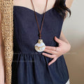 2026new arrival forest style retro starfish pendant necklace lazy style literary leather rope necklace ocean style clavicle chain