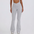 Seamless high-waisted yoga pants - tummy control, butt lift, flare leg, breathable, barely-there feel, pilates wide-leg yoga pants