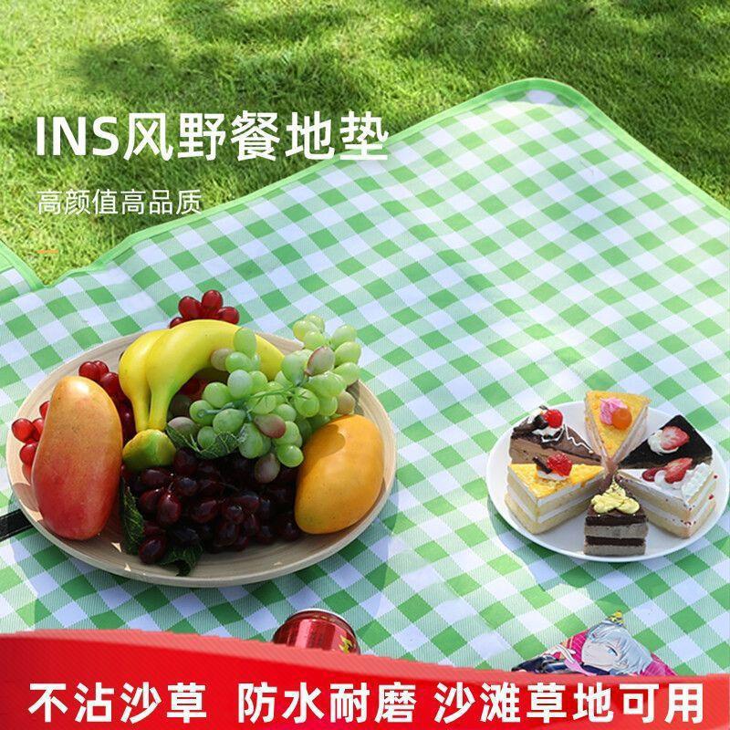 Outdoor picnic mat waterproof and moisture-proof thickened mat tent floor mat portable storage picnic camping cloth lawn mat wholesale