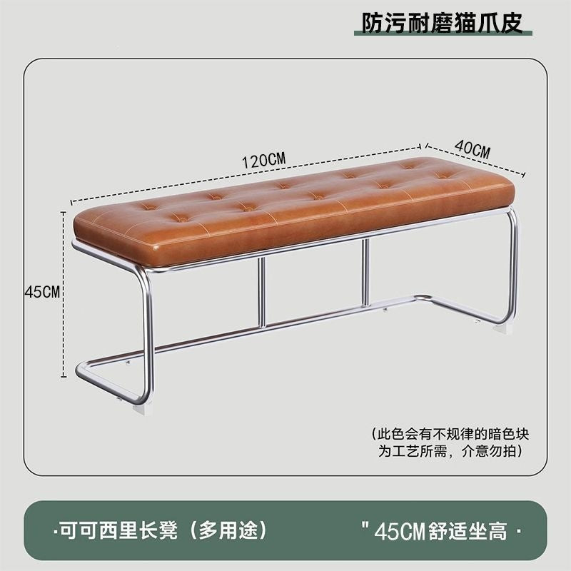 Living room american bench stool, medieval style, scandinavian stainless steel shoe changing stool, door seat, dining room chair