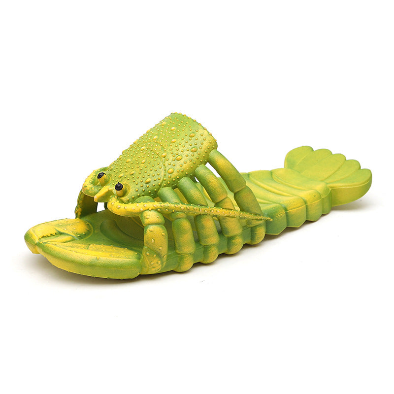 2025 new creative non-slip couple's slippers, parent-child cute lobster slippers, crayfish beach slippers