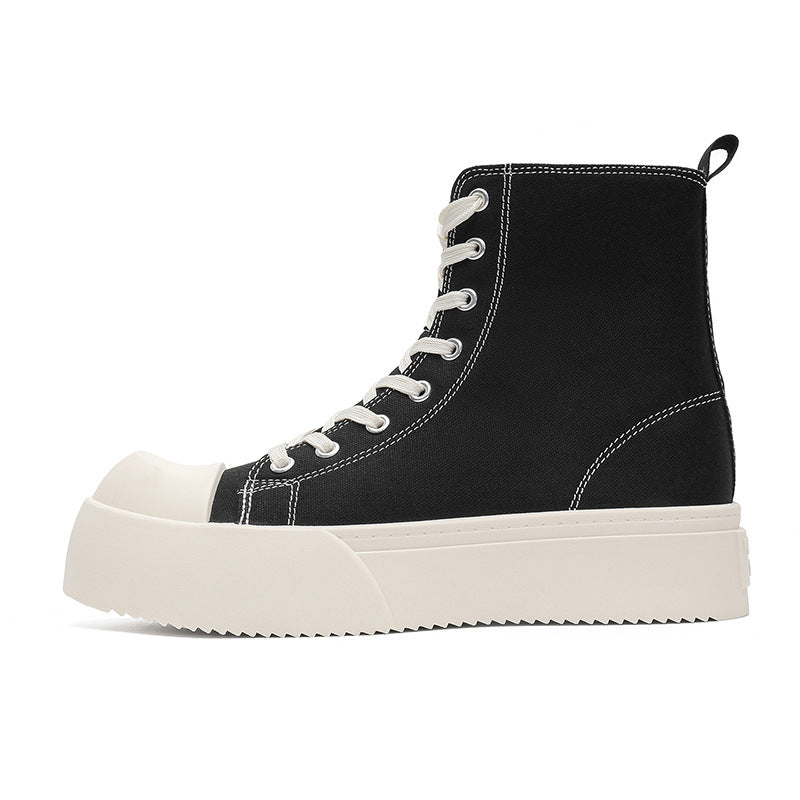 Canvas shoes for men spring 2026new arrivaltrendyeasiest for matchthick solemickey men's shoes sports casual big toe high-top sneakers