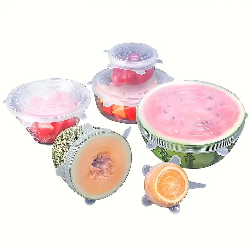 Silicone fresh-keeping lid, food-grade silicone food container lid, silicone fresh-keeping cover, smiley face sealing lid, food wrap - cross-border