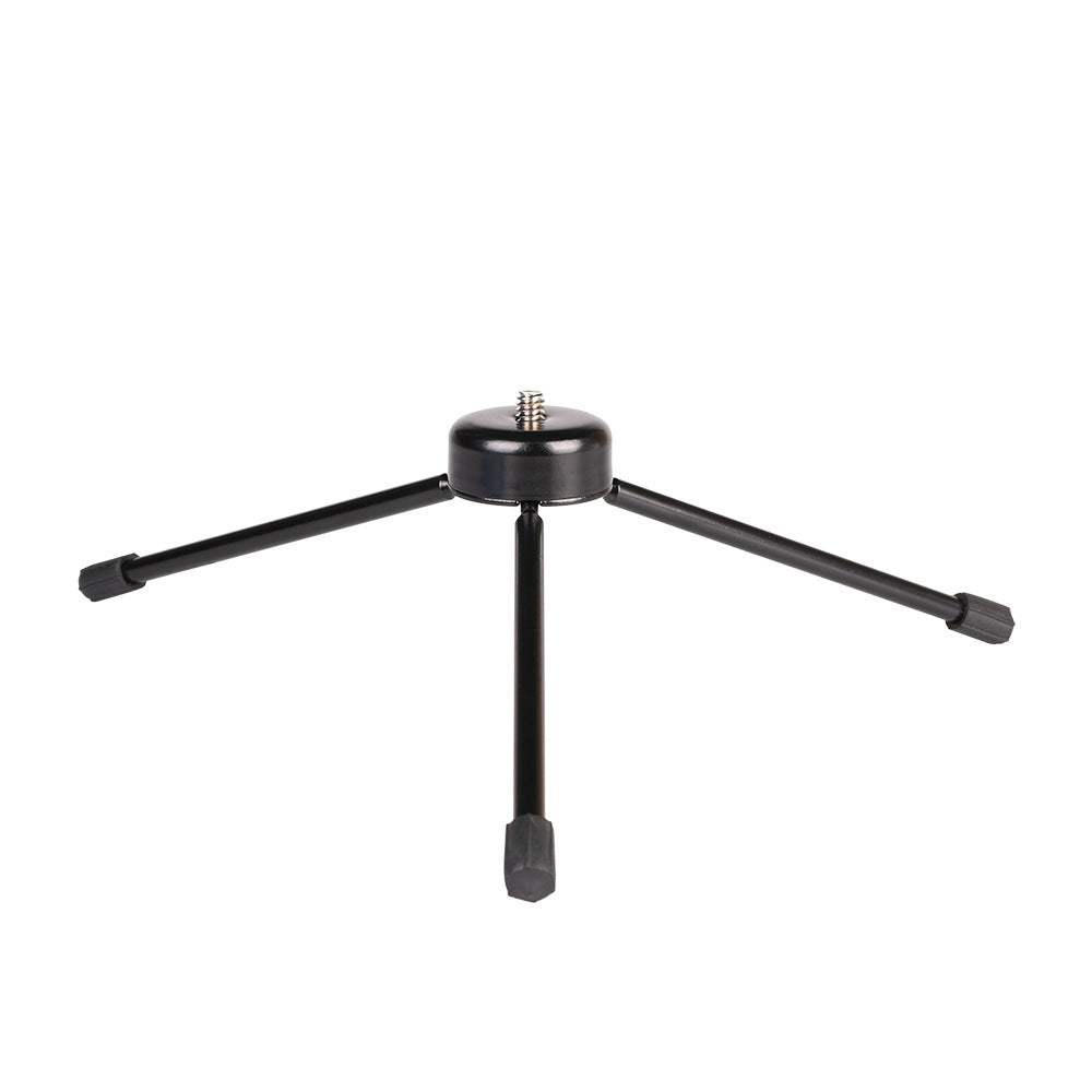 Mobile phone live broadcast tripod Desktop holder Camera tripod Metal mini filling light holder Mobile phone holder