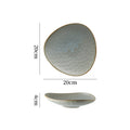 Personalized ceramic retro stoneware ceramic tableware triangular dessert plate restaurant hotel business ceramic salad plate