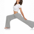 Amazon cross-border fashion two-piece set: wide-leg casual activewear yoga pants with high waist, loose fit, and pockets