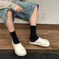 2026new arrivaleva toe cap slippers for men outwear waterproof holeless half slippers high-looking couple holeless slippers