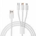 3-in-1 6a super fast charging cable, compatible with apple, huawei, type-c, and android devices, 120w charging cable, one-to-three splitter