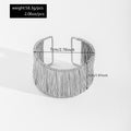 Wide alloy bracelet wholesale european and american cross-border jewelry fashion brushed stylish bracelet irregular opening bracelet for women