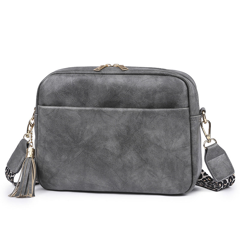 Cross-border wholesale wide shoulder strap bags women's bags new candy-colored women's shoulder bags, casual messenger small square bags