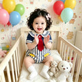 Summer baby girl romper, summer thin striped bodysuit, newborn fashion summer outfit