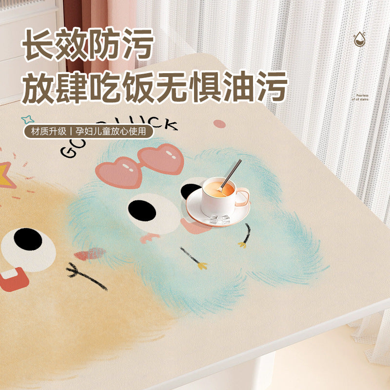 Environmentally friendly silicone dining table mat waterproof and oil-proof tablecloth household skin-friendly desktop protection dining mat leave-in non-slip table mat