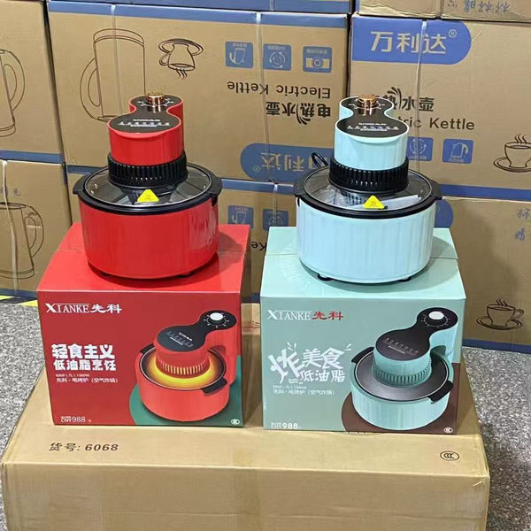 Large-capacity mechanical visual air fryer electric fryer multi-functional fumes-free air fryer gift wholesale