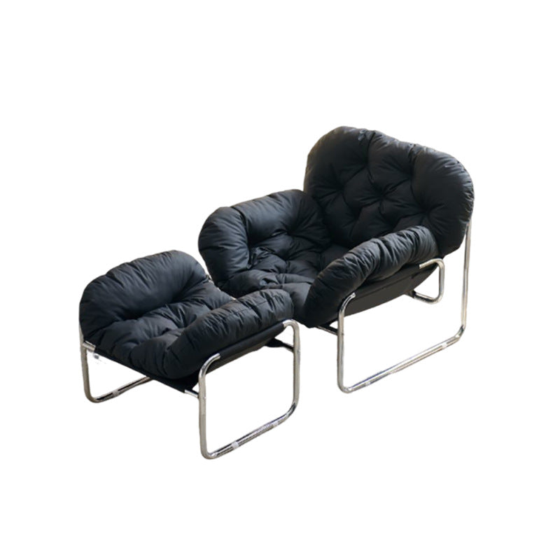 Nordic style single sofa chair - comfortable iron art sofa for living room or balcony, reclining lounging chair - direct from the manufacturer