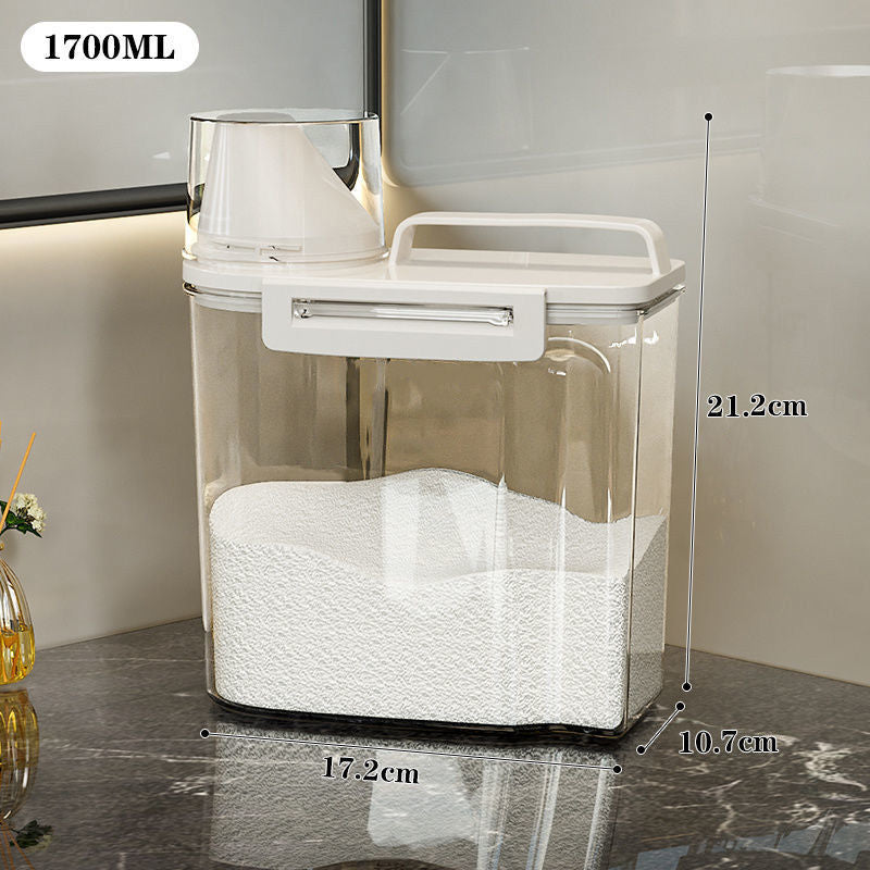 Cat Snack Storage Box Cat Food Storage Bucket Pet Snack Sealed Jar Moisture-proof Household Large Capacity Transparent Lid