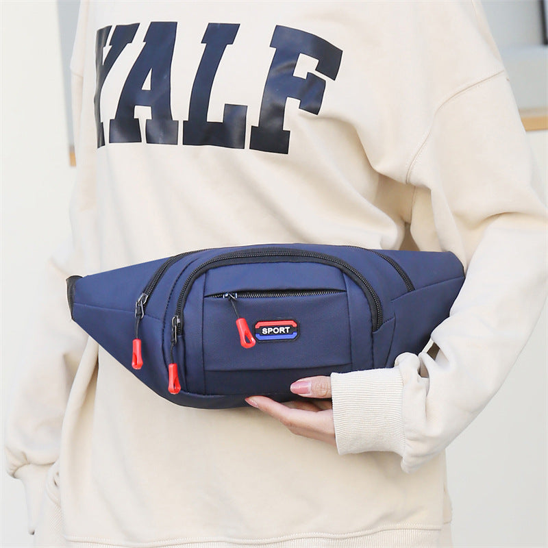 Cross-border new fanny pack men's outdoor sports running chest bag waterproof belt multi-functional business cashier messenger bag