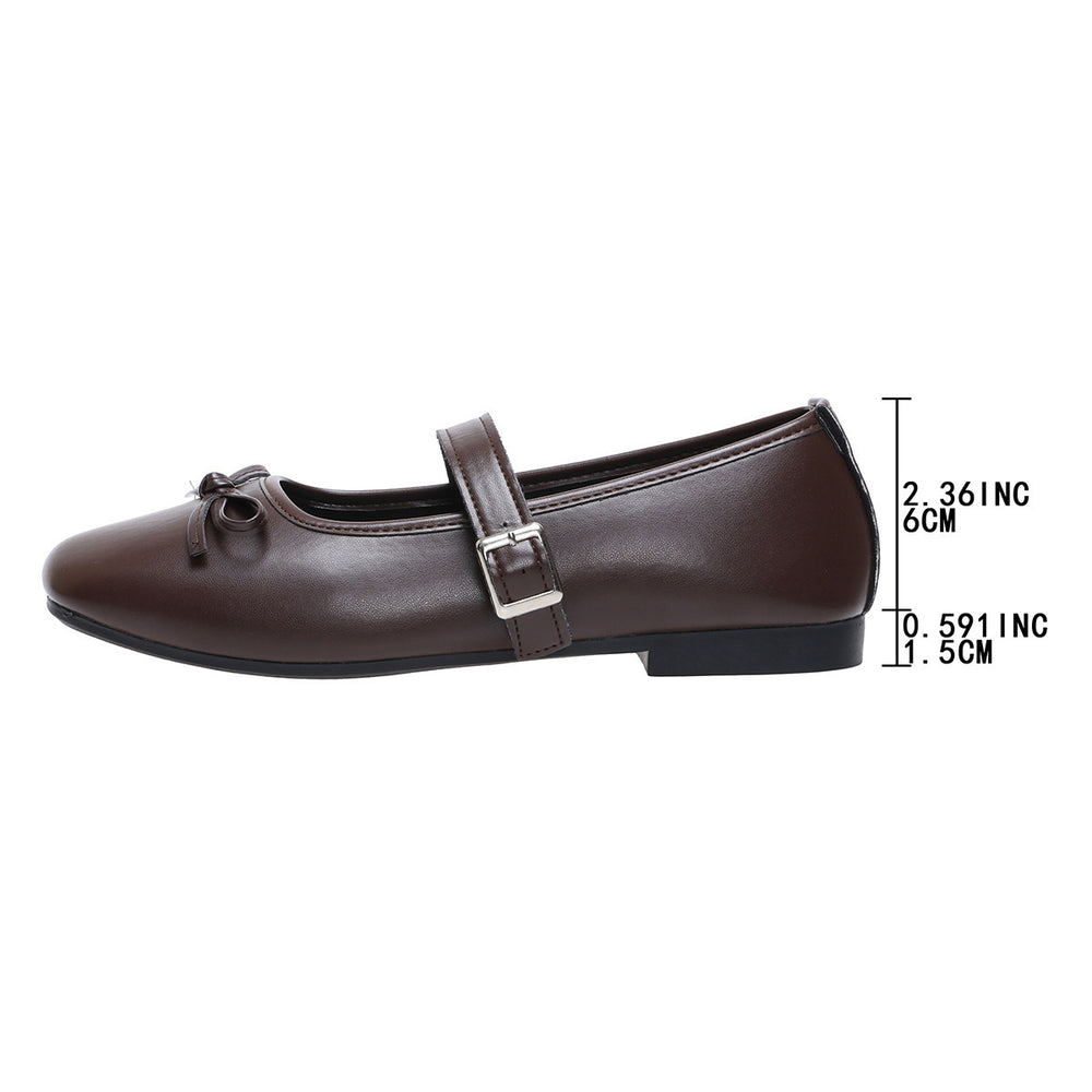 Women's export mary janes with bow detail - all-season style,  new collection, fairycore ballet flats