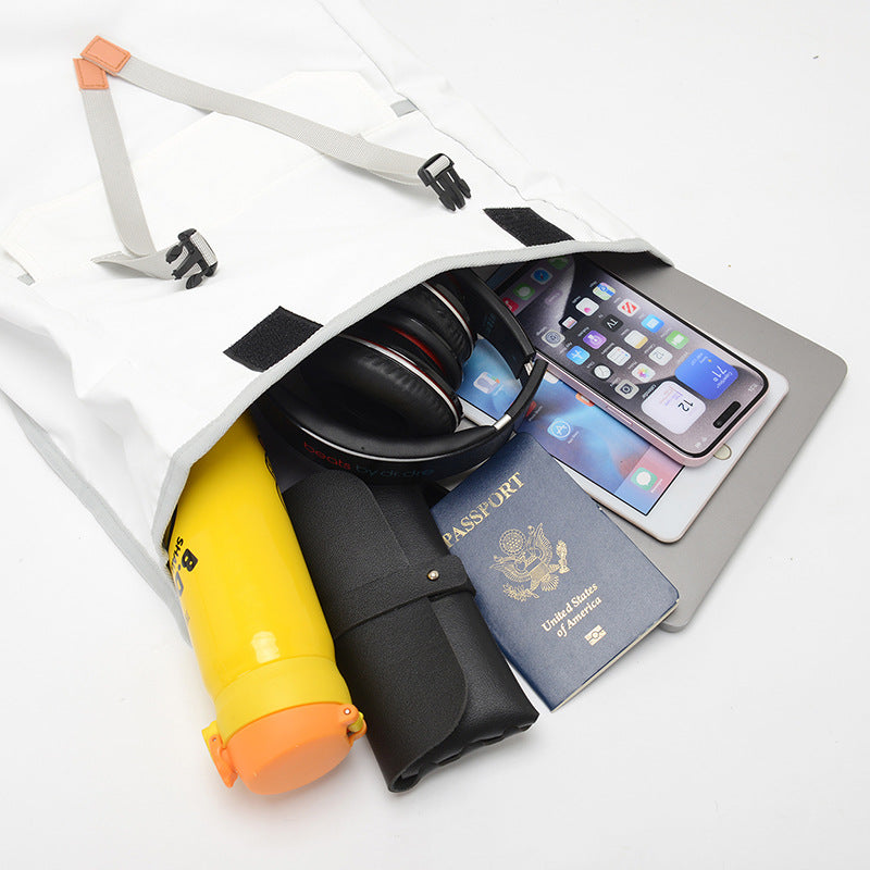 School bag Female college student fashion personality large capacity travel bag Boys tooling sports backpack High school backpack