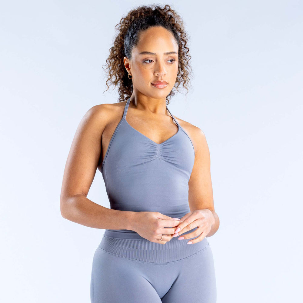 Dfyin stock cross-border high-elastic halter back tight long vest fitness sports vest detachable bra