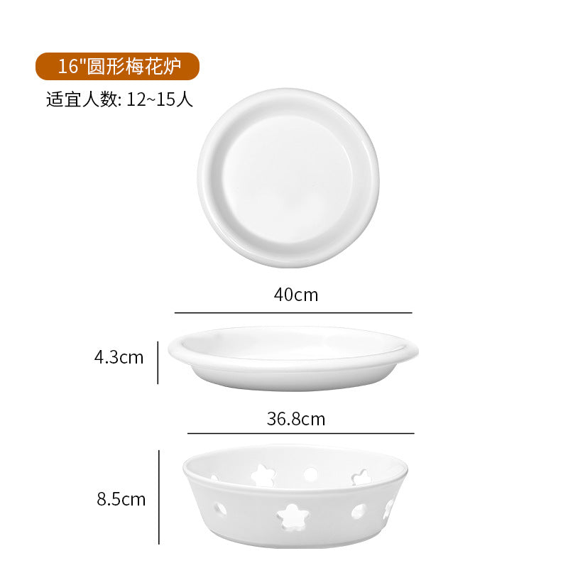 High-end ceramic pure cabbage plate, special-shaped asymmetrical cold dish plate, stir-fry plate, tableware for restaurants and hotels