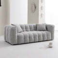 wabi-sabi style compression sofa fabric sofa teddy lamb velvet cream cotton candy sofa