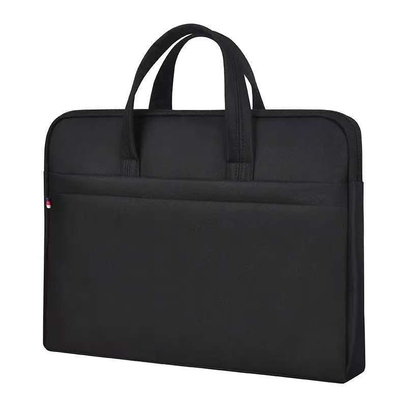 Oukeqi satchel business large-capacity document bag oxford cloth waterproof information bag conference briefcase printed logo