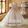 Amazon hot selling girls' runway piano performance dress kids dress princess gown high-end elegant flower girl dress