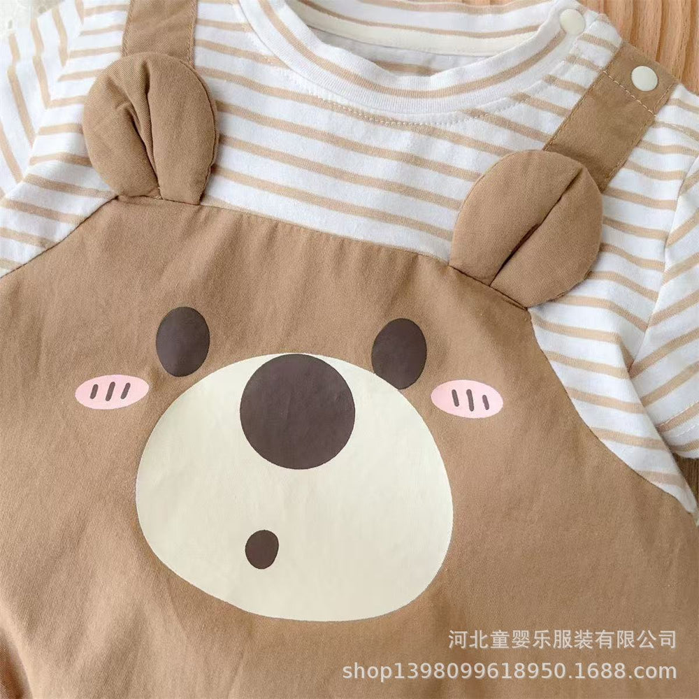 Newborn baby clothes summer outfit - girls' lightweight summer romper, cute short-sleeve bodysuit, newborn onesie, trendy style