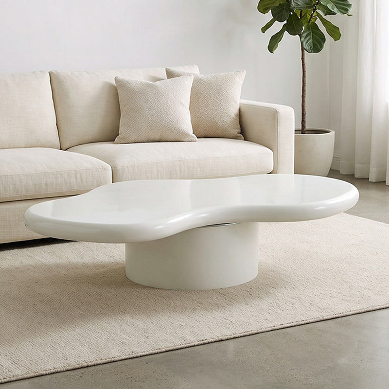 Microcement tea table mdf living room coffee table wabi-sabi style export creamy minimalist creative small apartment coffee table
