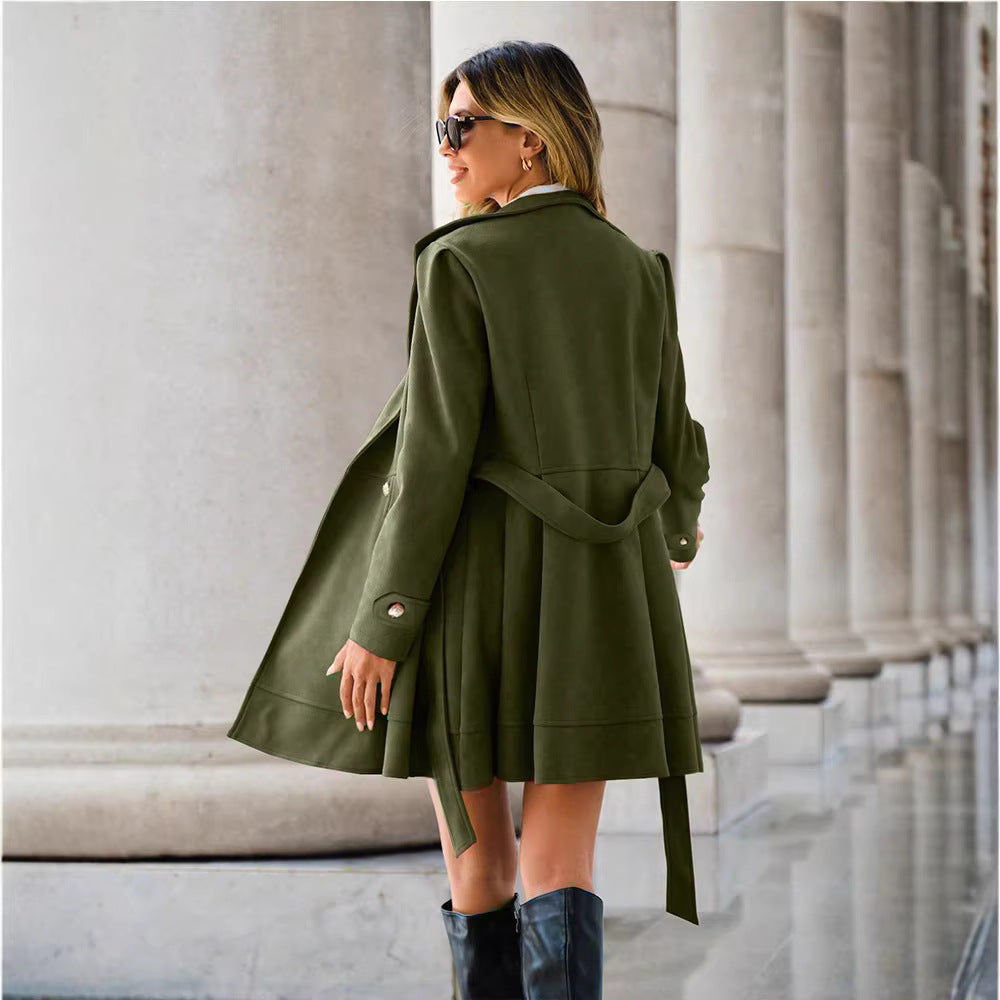European and american  high-end mid-length wool blend coat,  new winter overcoat, cross-border e-commerce