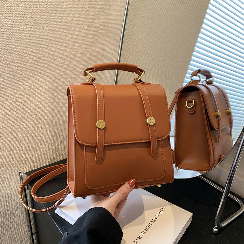 Foreign trade British style backpack women's 2023 new trendy summer retro multifunctional messenger bag casual small backpack