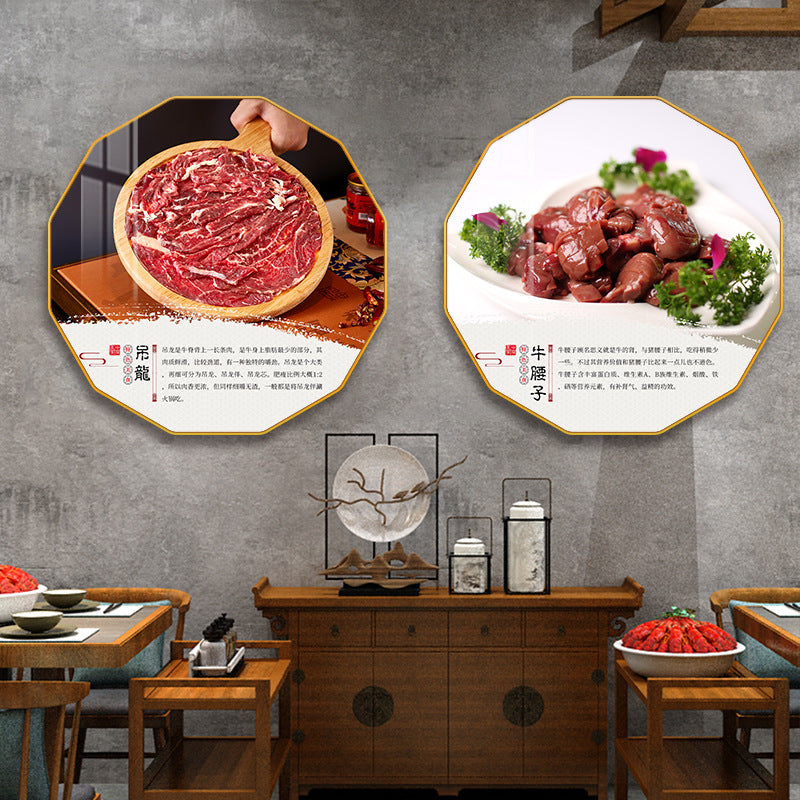 Chaoshan Beef Hot Pot Restaurant Decorative Painting Featured Restaurant Promotional Poster Wall Painting Hotel Food Stall Box Painting