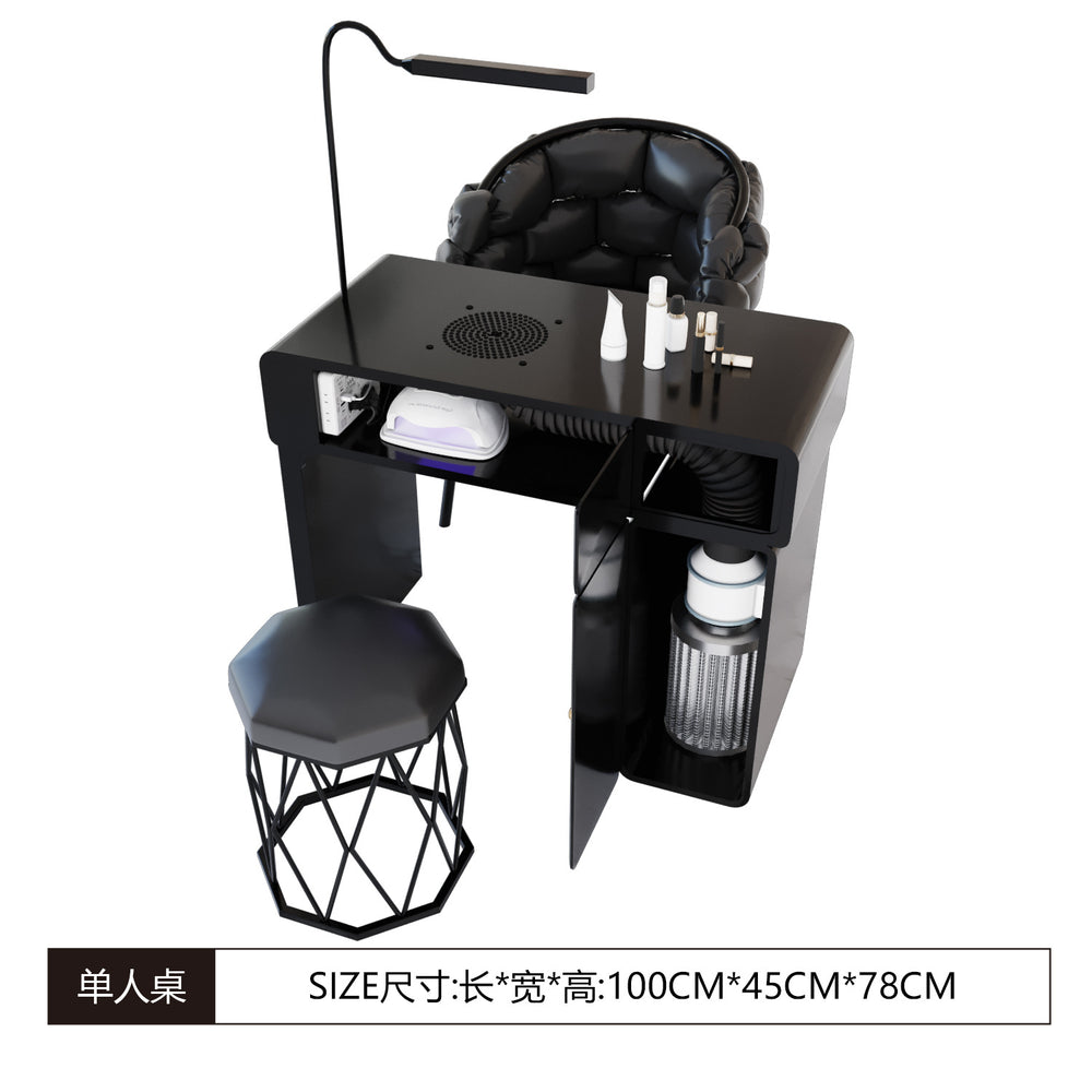 New arrival marble iron porcelain surface turbine manicure table and chair suit economical single and double multi-functional odor-free carbon steel paint