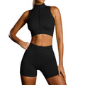 Amazon butt-lifting yoga capri leggings women's running shockproof top gym workout set wholesale moisture-wicking