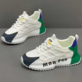 Men's shoes 2025 new winter mesh versatile breathable athletic casual white sneakers height increasing running dad shoes