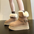 Thick soleknee socks snow boots for women 2025winternew arrivalfleece-linedthickened two-wear northeast snow boots cotton boots