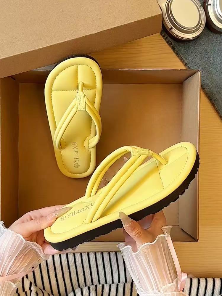 Little fairy cartoon cute shirley rose flip flops women's summer outwear 2025new arrivalsummerthick sole flip flops