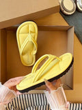 Yellow nude shoes