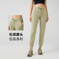 high waist yoga pants women's drawstring quick-drying elastic running fitness pants slimming look jogger pants sports pants d19069