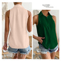 Satin sleeveless blouse for women - new spring satin top - casual commute solid color blouse - wholesale
