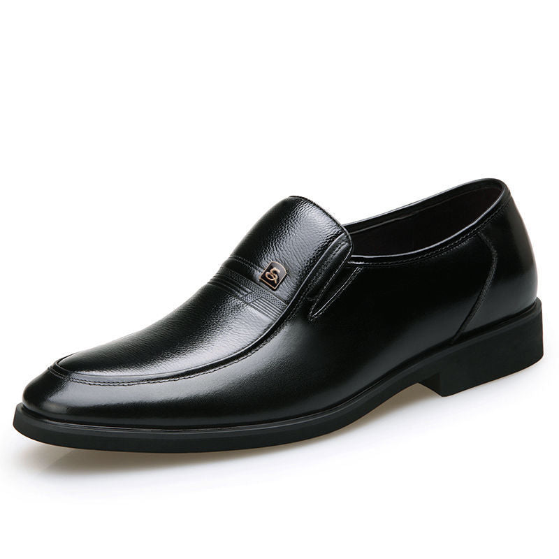 Dad shoes business formal leather shoes men's soft bottom elderly middle-aged and elderly casual men's shoes genuine wedding shoes for men