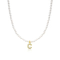 new arrival imitation pearl necklace niche style design 26 english letter pendant necklace classy sense collarbone chain necklace