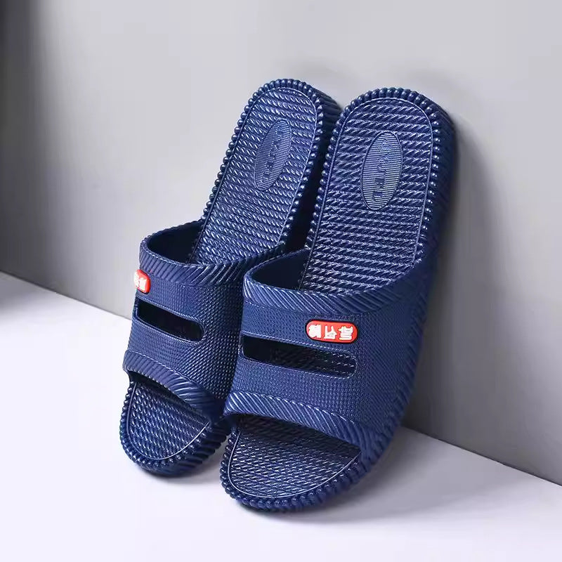 Home shoes men's and women's couple indoor slippers thickened quick-drying lightweight soft sole non-slip flat bottom hotel slippers bathroom
