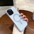 Suitable for iphone16pro mobile phone case 17 ultra-thin ice mist magnetic frosted transparent apple 15 all-inclusive protective case