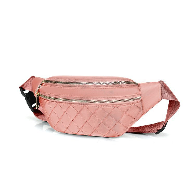 Foreign trade new diamond fashion breast bag outdoor sports versatile mobile phone fanny pack large capacity casual shoulder messenger bag